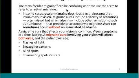 ICD-10 Coding for Ocular Migraines