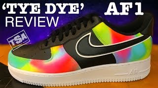 Nike Air Force 1 Low Black Tie Dye ‘Mick Foley’ Sneaker Detailed Review + AF1 Sizing #sneakerhead