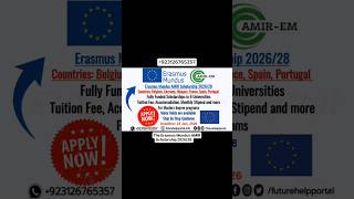 #Erasmus #Mundus #AMIR #Scholarship #2026 #fullyfunded #futurehelpportal #scholarship #studyabroad