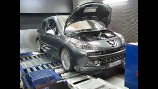 PEUGEOT 207 GTI on dyno after tune !!!!!