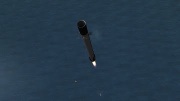 2nd Falcon landing on drone ship (Cinematic) Kerbal Space Program.