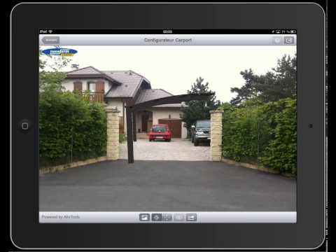 Configurateur 3D en version Web et iPad/Android pour Carport