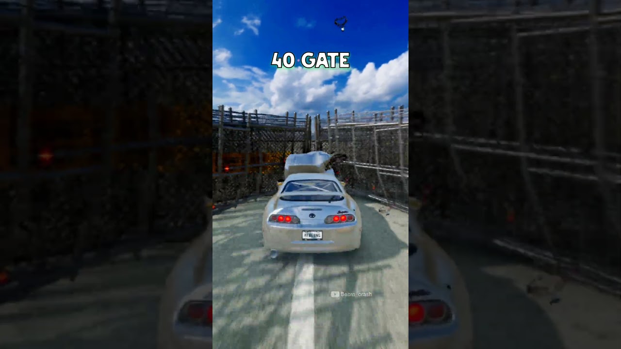 How Many Gates Will The SUPRA Go Through? #beamngdrive #shorts