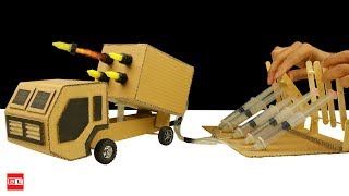 How to Make RC Rocket Launcher Truck from Cardboard - Hydraulic Toy