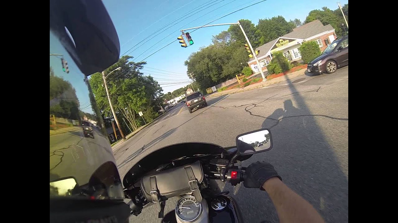 First ride with the GoPro, Honda Shadow Phantom - YouTube
