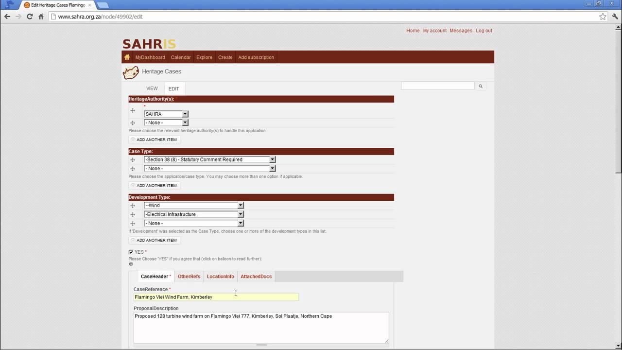 Sahri Api SAHRIS Tutorial 1, Chapter 4 - Edit and View your Application.avi - YouTube