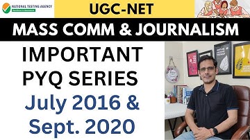 612.  UGC NET Mass Communication & Journalism I UGC-NET PYQ Series I UGC-NET Paper-2