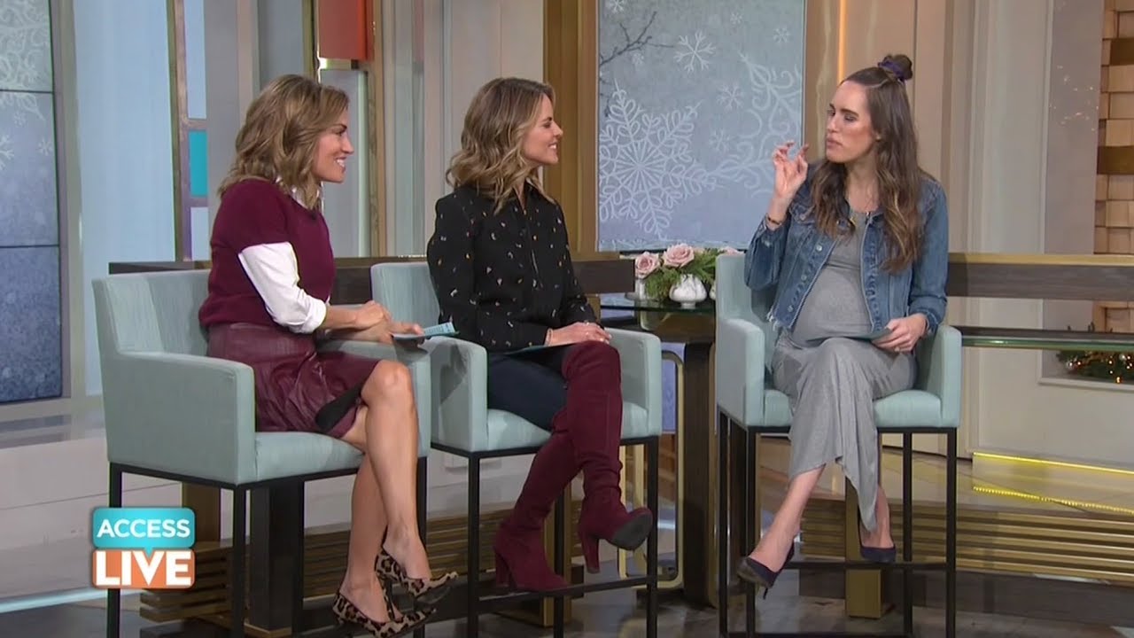 Natalie Morales in wine red thigh-high boots - 15-Dec-2017 - YouTube