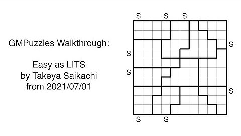 GMPuzzles - 2021/07/01 - Easy as LITS by Takeya Saikachi