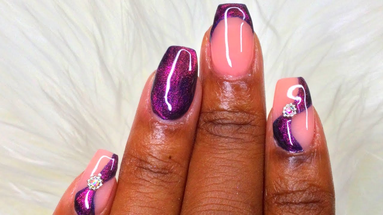 Easy Dip Powder Nails | How To Use Dip Powder With Tips | Zodiac Series: Aries  Nail Design | - YouTube
