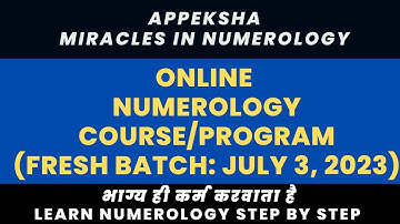 Online Numerology Course/Program: For Beginners (Fresh Batch - July 3, 2023) #onlinenumerology