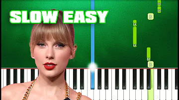 Taylor Swift - exile (feat. Bon Iver) (Slow Easy Piano Tutorial) (Anyone Can Play)