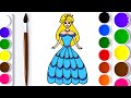 HOW to draw CUTE PRINCESS /HOW to draw PRINCESS/Colouring PRINCESS