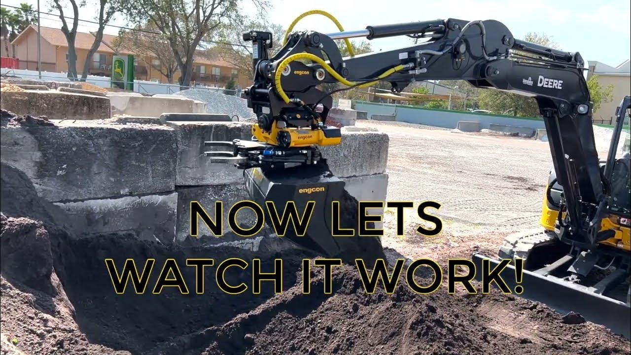 John Deere Mini Excavator 60G Engcon Tiltrotator Quicktatch/Tilt