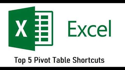Top 5 Pivot Table Shortcuts - Analytics Space
