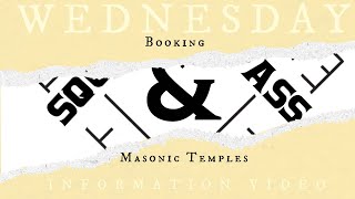 Wednesday Information Video: Booking the Windsor Masonic Temple