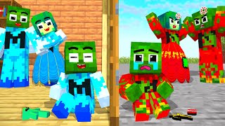 Monster School : Squid Game x Happy Ice Zombie, BUT Fire Zombie...  Minecraft Animation