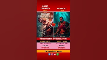 Game Changer vs Pushpa 2 movie comparison box office collection opening day #gamechanger