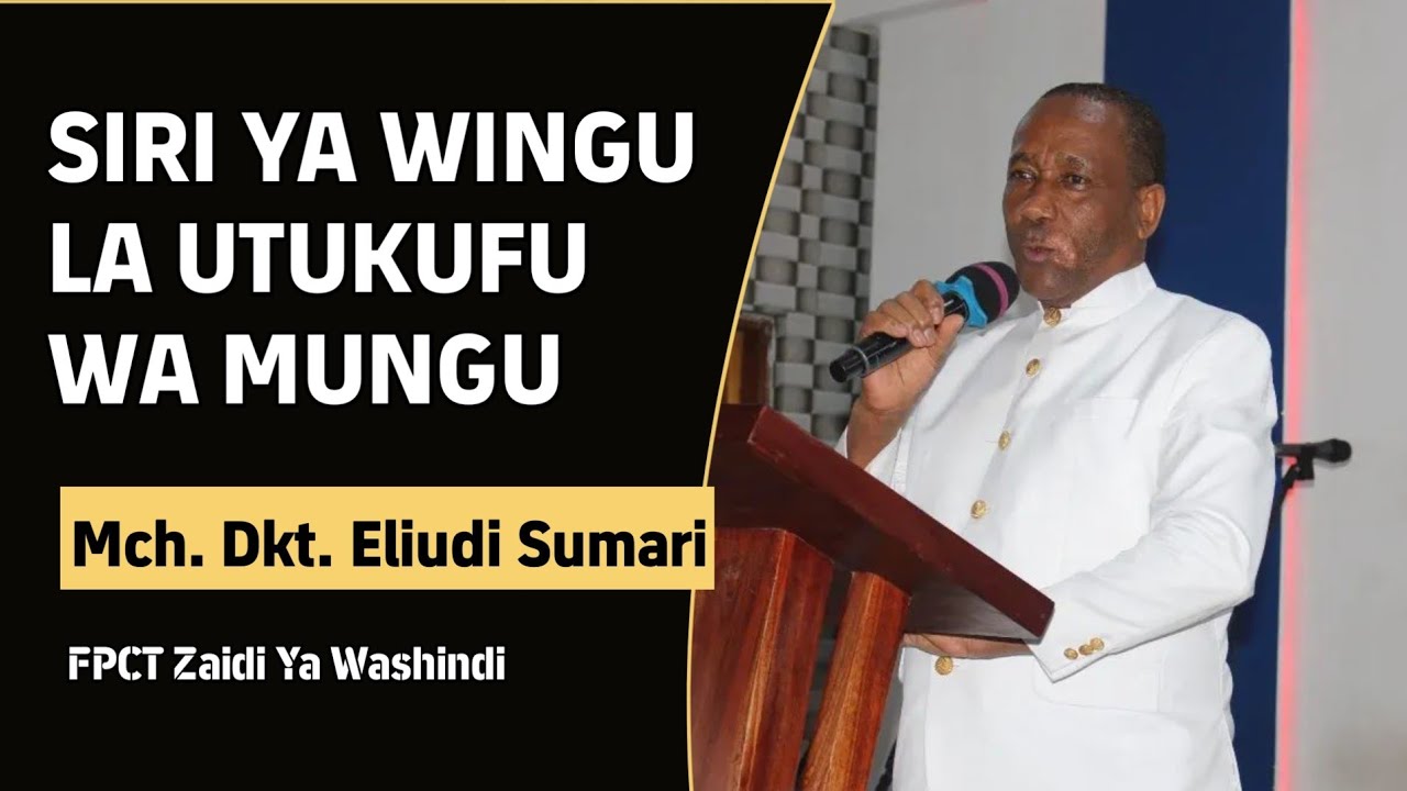SIRI YA WINGU LA UTUKUFU WA MUNGU | MCH. DKT. ELIUDI SUMARI