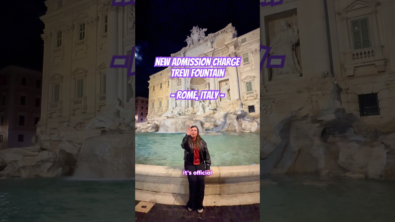 Do you agree with charging to get into Trevi?🪙🇮🇹⛲️ #italy #rome #travel