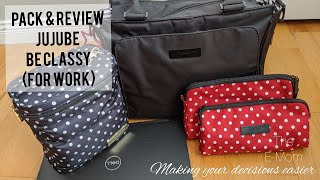 Review & Packing Video for Jujube Be Classy Diaper Bag for Work in Black Out - #jujubecreativecrew