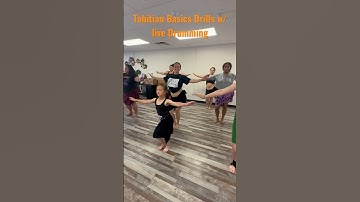 Tahitian Basic Drills with Live Drummers #oritahiti #dance #tahiti #polynesiandance #drums