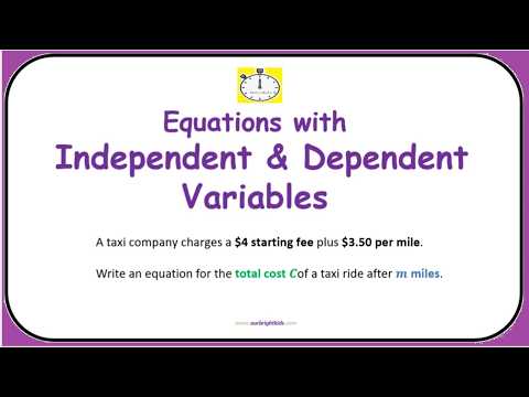 Writing Equations w Independent Dependent Variables |#math #equations #variables