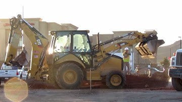 CAT 420E IT Backhoe Loader Tractor Working, Caterpillar