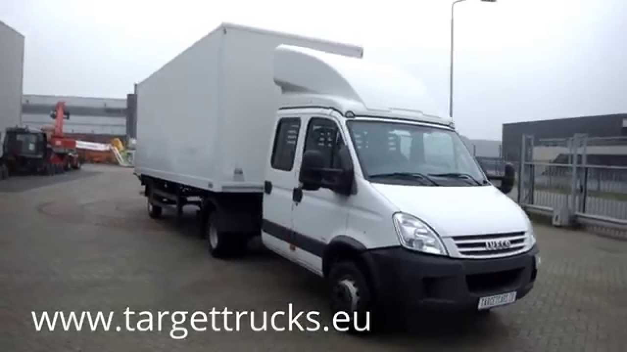 740470 IVECO DAILY 65C18 TRUCK COMBI 177HP 12-08 100355KM W/ SAXAS 1AXLE CLOSED BOX TRAILER 10-08