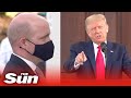 Trump tells reporter asking ‘muffled’ questions to remove mask