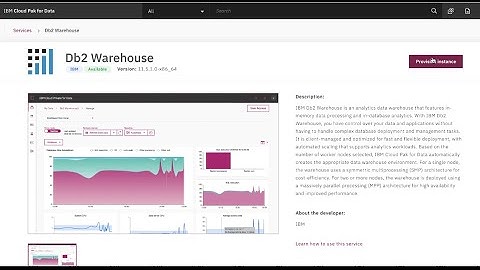Provision Db2 Warehouse on Cloud Pak for Data