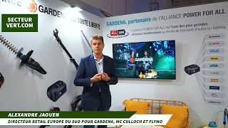 GARDENA FRANCE : Alliance POWER FOR ALL batteries multimarques 18 V avec ALEXANDRE JAOUEN / JDC 2023