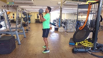 Rosca Bíceps + Desenvolvimento com Barra Curta