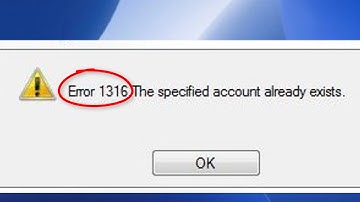 Error 1316: The Specified Account Already Exists Fix in Windows 10 / 11