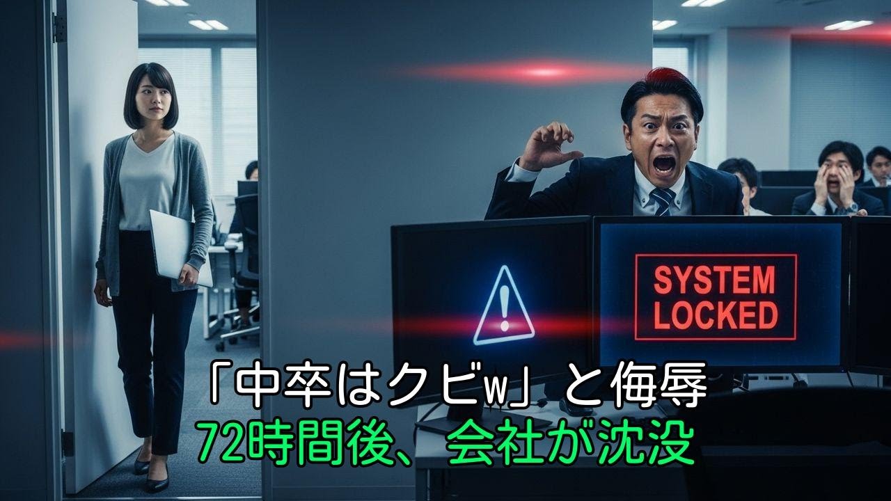 「中卒は無能w」と見下し即クビにしたエリート部長→72時間後、全システム停止で会社が沈没