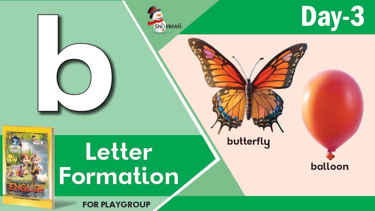Small Letter b Formation Day 3 | Learn to Write, Trace & Recognize Letter b | Formation | Playgroup