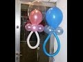 Baby Shower (diferentes Chupones o chupetes) Curso de decoración con globos