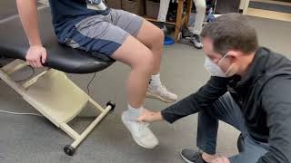End-range overpressure with PROM Knee Flexion and Extension