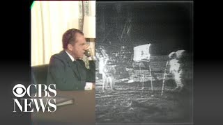 President Nixon talks to Apollo 11 astronauts on the moon