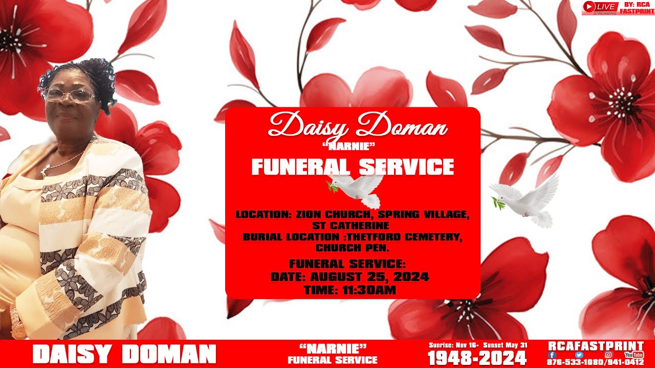 Daisy Doman {Funeral Service} - YouTube