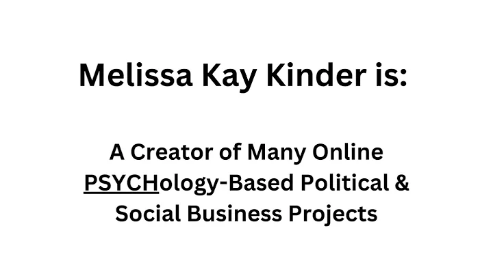 About Melissa Kay Kinder (12.21.22)