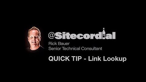 Sitecore Quick Tip - Links Tool