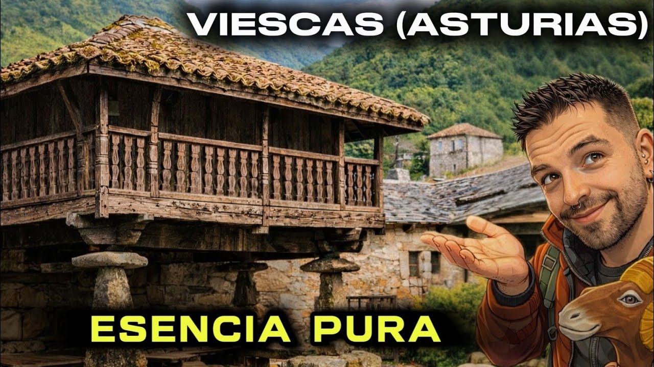 VIESCAS (Asturias) | Hórreos y Paneras Centenarias en un Pueblo Único