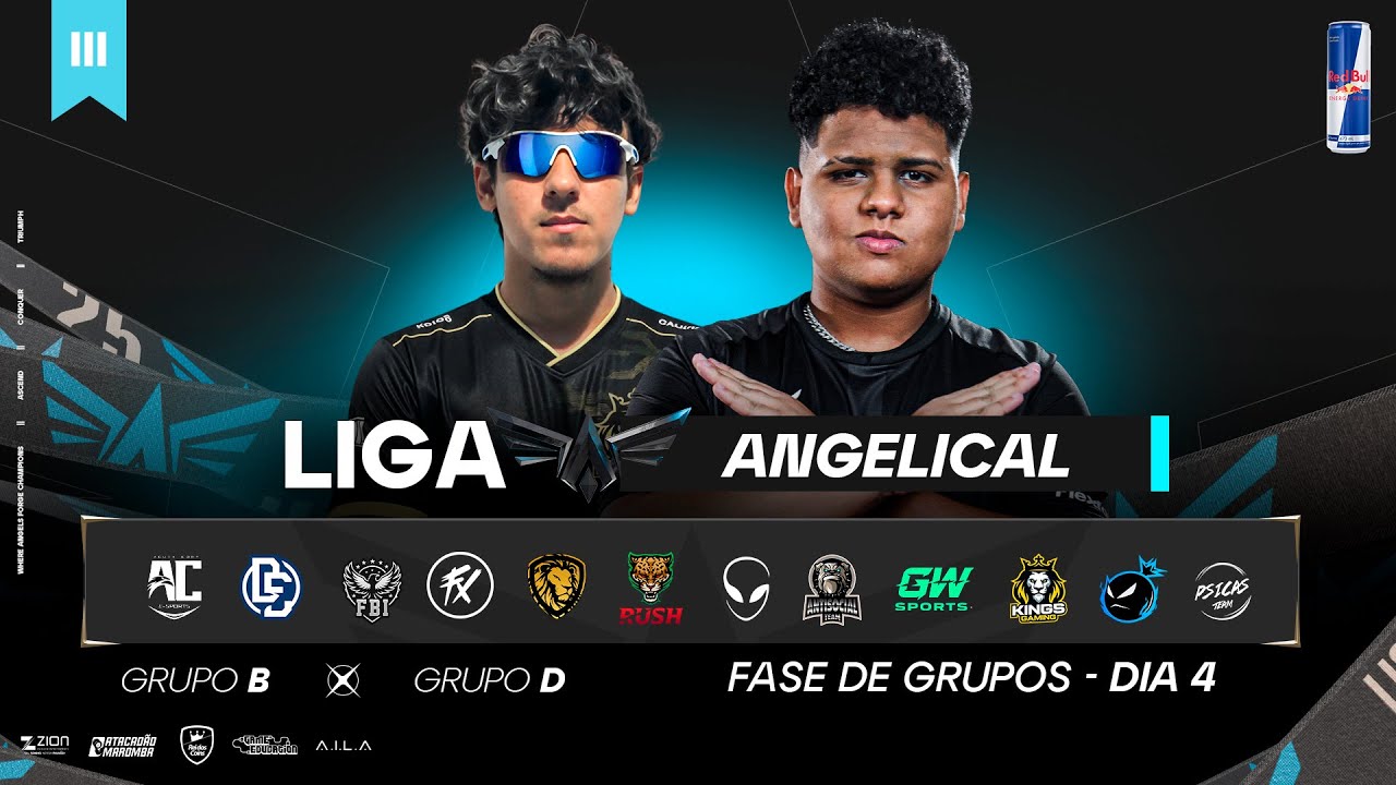 💙🪽LIGA ANGELICAL - FLUXO, ANTISOCIAL, DEUSES... FASE DE GRUPO AvsC - Free Fire💙🪽