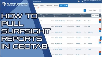 How to Pull Surfsight Reports in Geotab