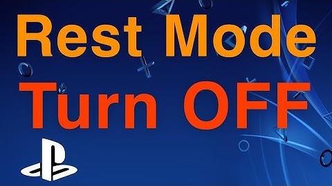 PS4 How to TURN OFF Rest Mode!