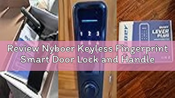Review Nyboer Keyless Fingerprint Smart Door Lock and Handle - Keypad Entry, Electronic Passcode for