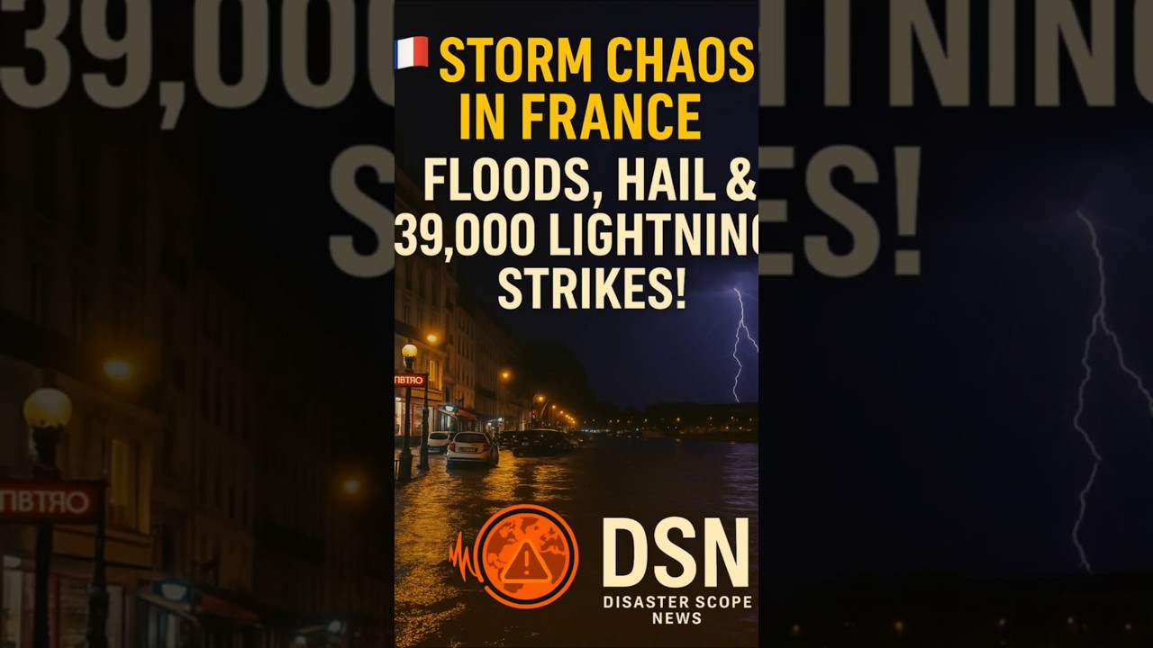 🌩️France Storm Chaos: Floods, Hail & 39,000 Lightning Strikes! 