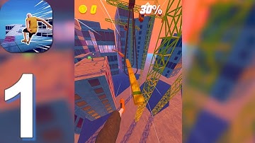 Rooftop Run - Gameplay Walkthrough Part 1 Levels 1-10 (Android, iOS)