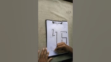 3D Number sketch 46 ll day 47 challenge of 365 days #sketch